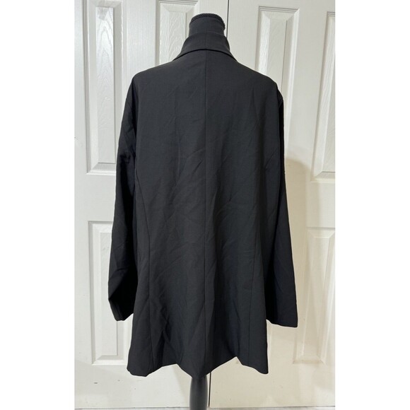 NWT  TORRID Womens Jacket Black Relaxed Open Front sz 5 Stretch - Picture 3 of 6